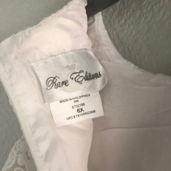 Girls White Formal Dress 6X - Picture 6 of 6